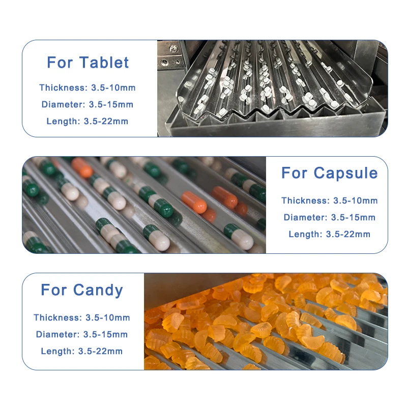 Candy Sugar Balls Chocolate Counting Line Machine Pharmacy Soft Gel Tablet Capsule Pill Counting And Bottle Filling Machine