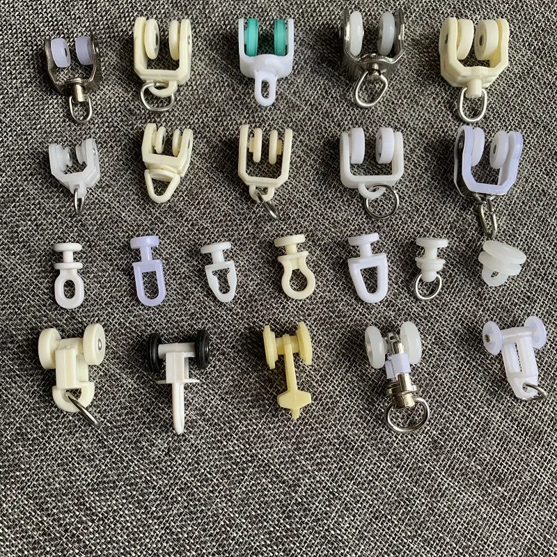 Curtain roller old-fashioned track pulley straight rail curved rail hook ring slide rail accessories