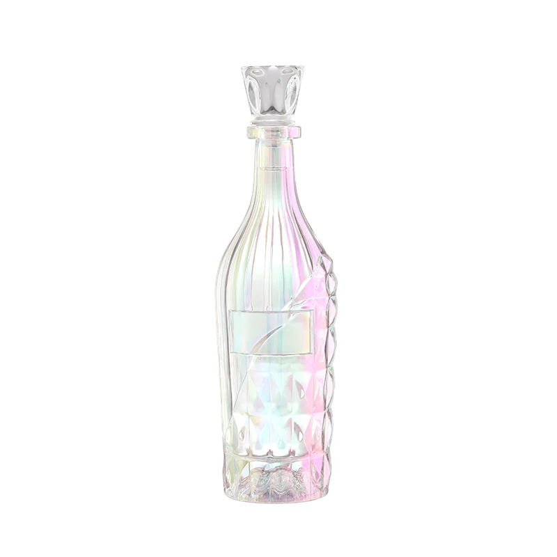 Hot Sale Transparent 375ml 500ml 750ml  Whisky Vodka Bottle with Cork