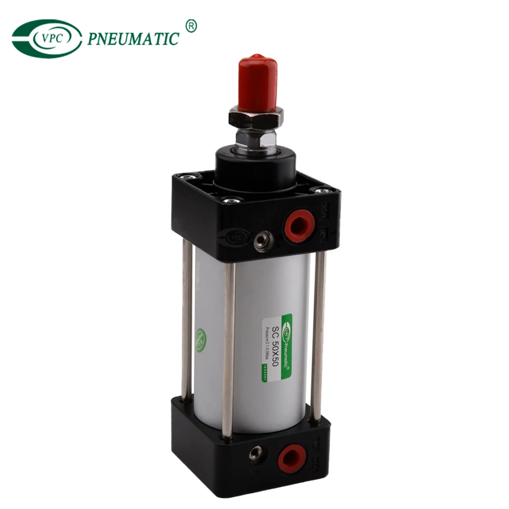 SC 125x100 aluminium alloy double acting adjustable stroke pneumatic cylinders