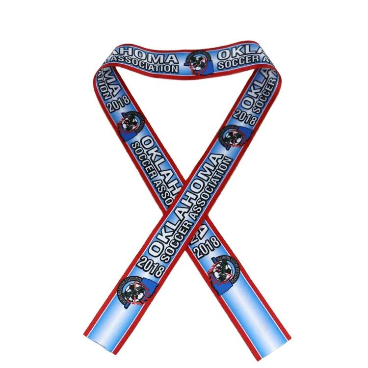 Custom logo Medal Lanyards Strap Heat Printing Neck Ribbons For Sport competition event