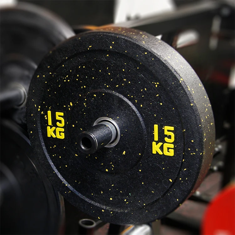  Gym Equipment High Quality Black Rubber Weight Barbell Bumber