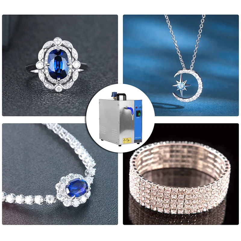 Wholesaler 1300w quick heating jewelry steam cleaner high pressure jewelry cleaning tools machine watch polisher