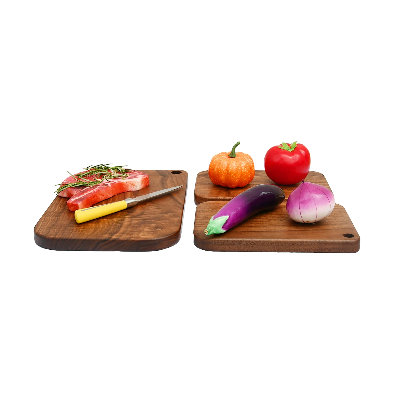 Epoxy River Flexible Particle Kitchen Personalized Cutting Board Set Of 3 Acacia Walnut With Drip Tray