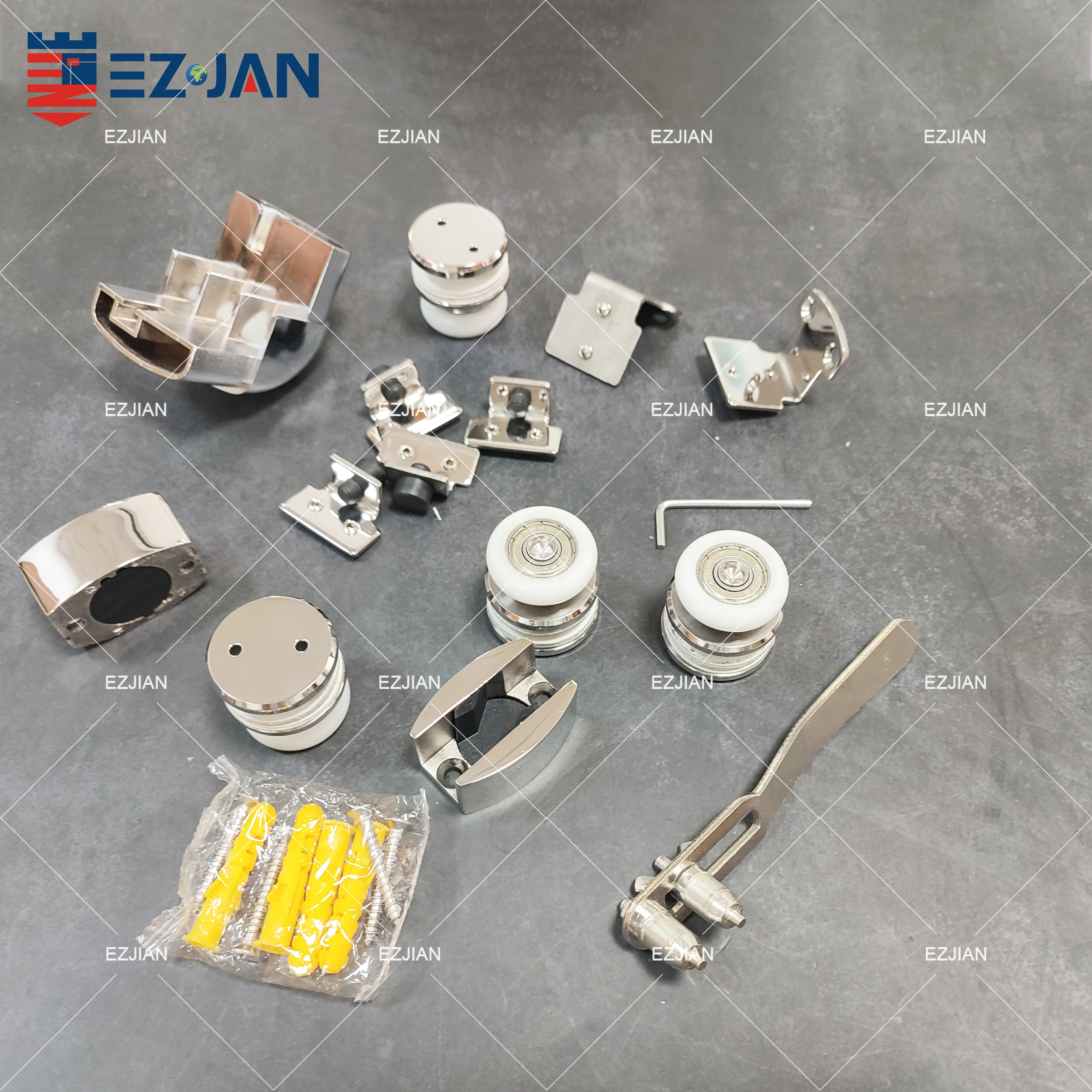 Frameless shower door Sliding Barn Door Hardware Sliding Rollers System Accessory