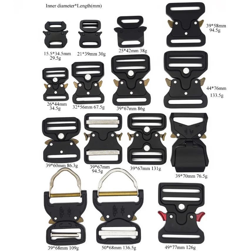 Tactical Belt Buckle  Muti Size Adjustable Heavy Duty Buckle Quick Release Metal Buckle For Men