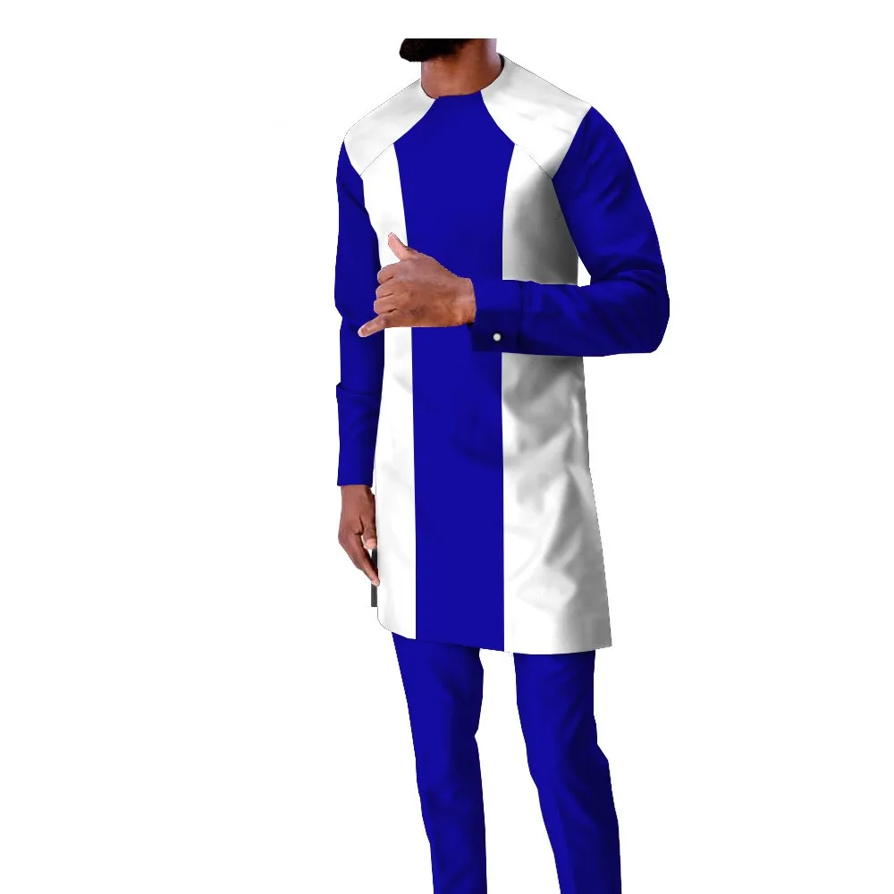 new product print muslim two pieces suit summer african big tall men clothing