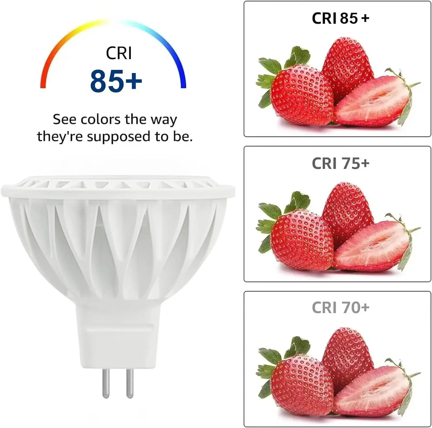 Stock AC12V DC12V  MR16 LED Spot Light Bulb 5W 4000K Non-dimmable MR16 Recessed Down Spotlight