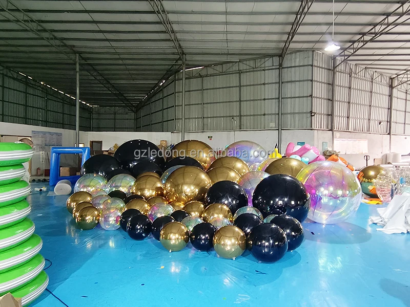China Factory Custom large Inflatable disco mirror balloon,inflatable mirror ball for advertising