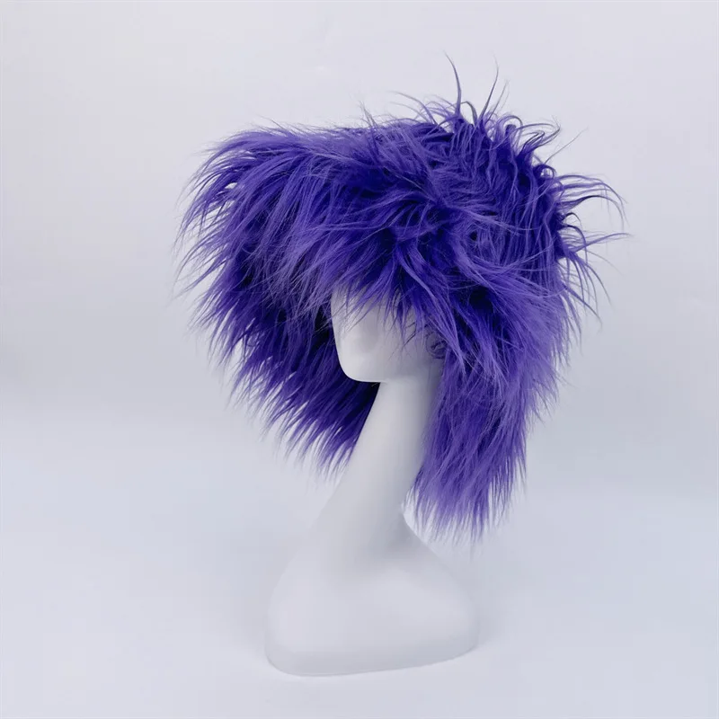 Autumn Winter Fashion Women Warm Rainbow Faux Fur Female Ladies Casual Party Bucket hat Music Festival Thickened Hat