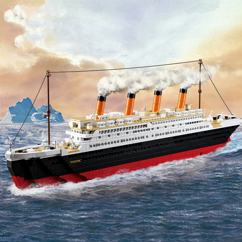 Sluban B0577 Building Blocks Bricks Construction Toys Big Size Titanic Model Ship Luxury Cruise for Kids