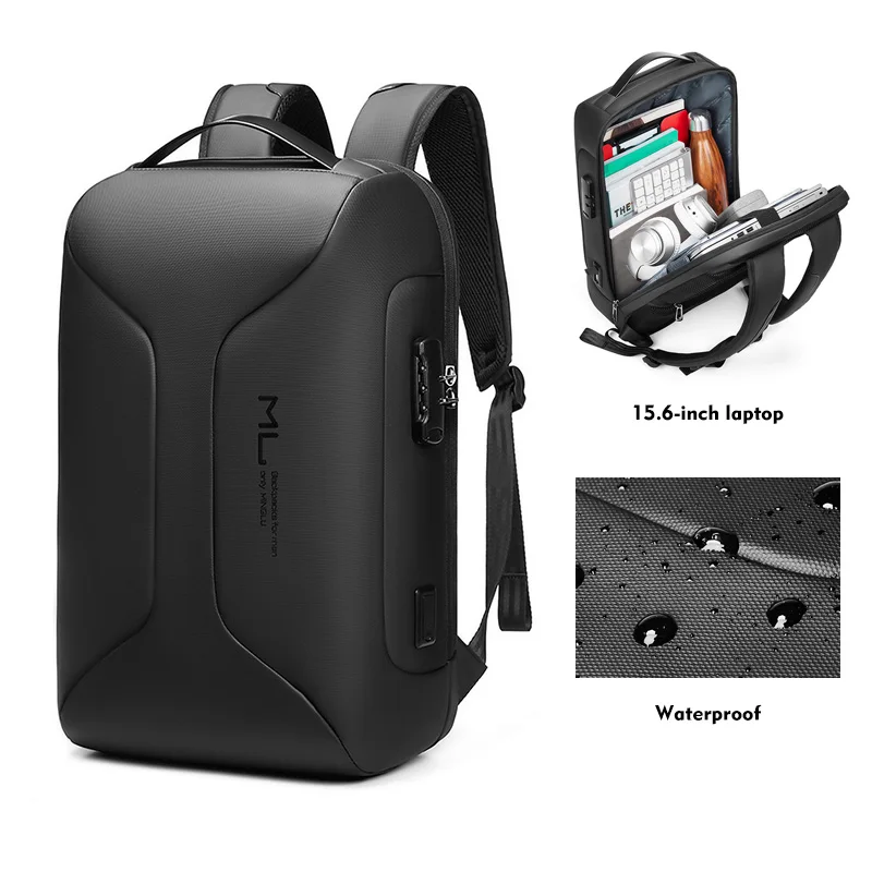 MingLu High quality new bag usb charging anti theft men waterproof bagpack backpack bag laptop backpack for men
