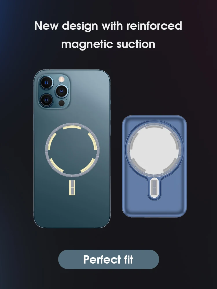 
New Products Fast wireless Charging For Mobile Phone Magnetic desgin 10000 mah Portable slim Power Bank 