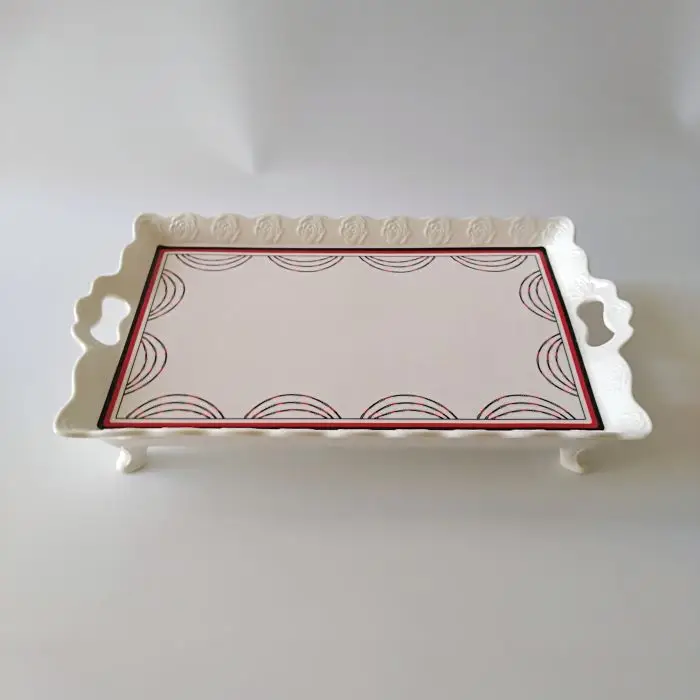 2022 New arriving Rekebot ceramic foot tray for coffee abageda