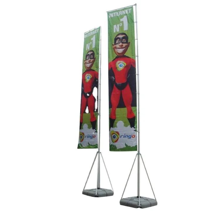 Telescopic Giant Water Injection Base Flag 3m,5m,7m Flag Pole Stand With Flag Banner