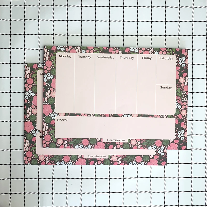 Pretty Aesthetic Homeschool Teacher Lesson Schedule Memo Note Blank Academic  Weekly Planner Notepad for Women