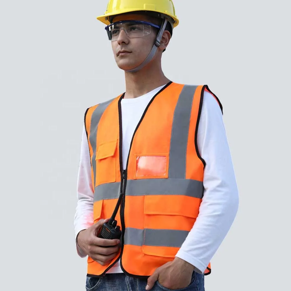
Safety Vest Garment 100% Polyester Reflective Vest Custom Printed Logo for Construction and Garden Building 