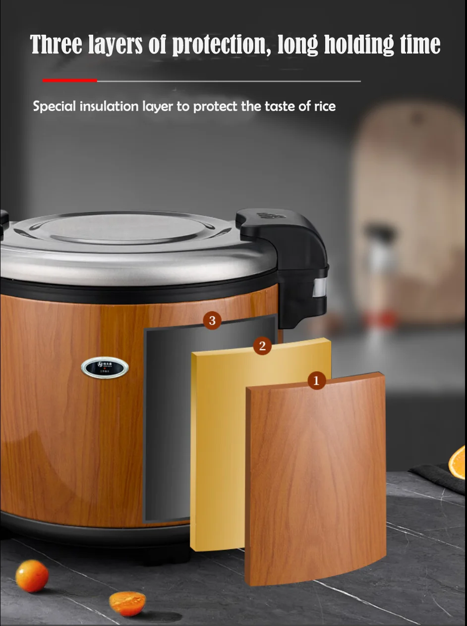 Hot Selling Insulation Big Size Stainless Steel Commercial Sushi Rice Warmer for Restaurant Canteen Buffet Insulated Machine