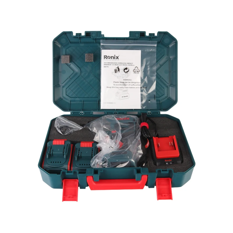 RONIX 8673 20 В бесщеточный ударный ключ 1/2 дюймов 500 нм высокоэффективный беспроводной