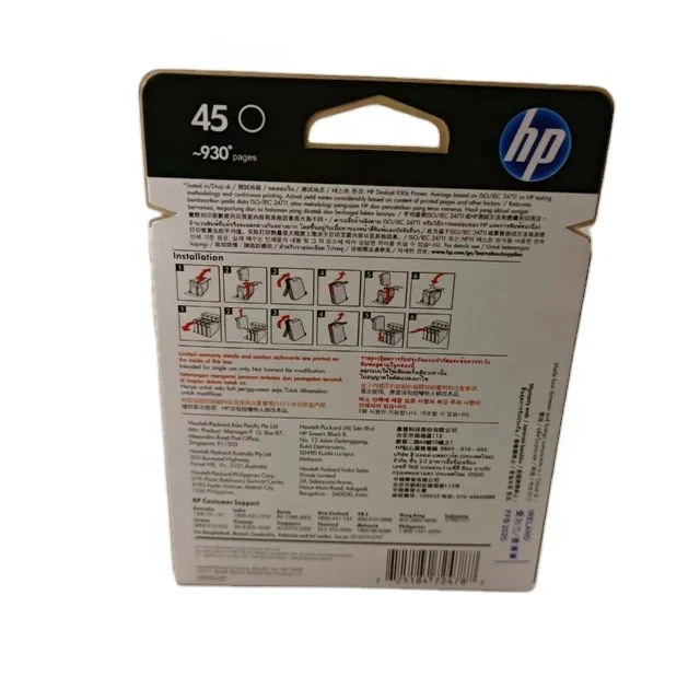 Inkjet Cartridge For HP 45 Black Regenerate Ink Cartridge 51645A #140