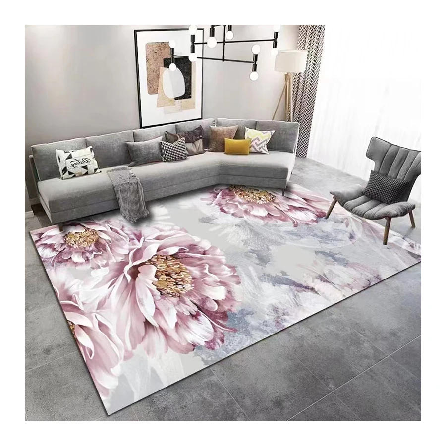 Vente chaude en gros grande surface nouveau modele lavable a la machine 3D impression zone tapis