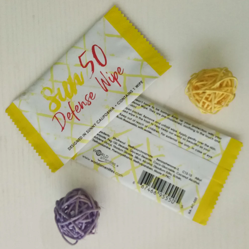 Custom Design Single Packed Cleaning Wet Tissue individual hand and mouth wipes mini wet wipes For Restaurant