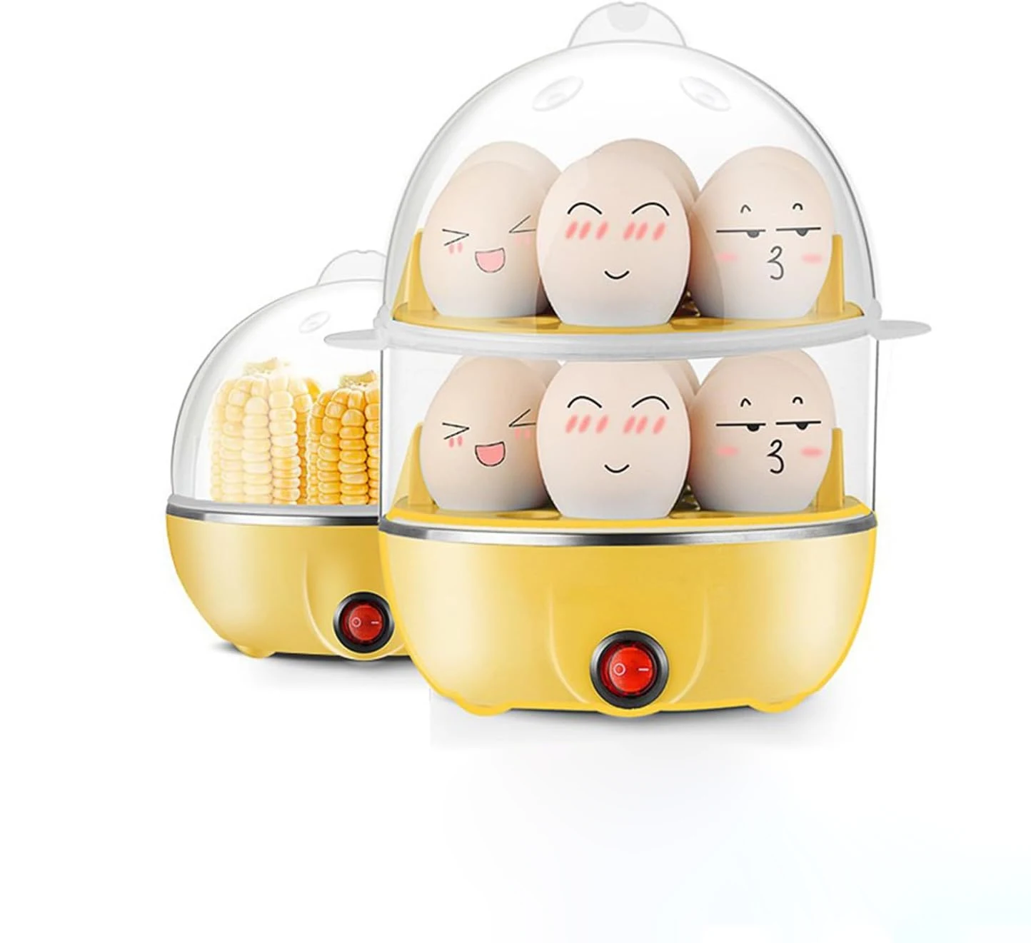 Automatic Mini Egg Cooker Machine Electric Stainless Steel Boiler Deluxe Rapid Egg Cooker