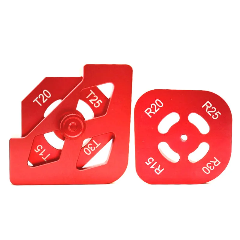 JDSR Aluminum  Woodworking Tools Corner Gauge Router Table Wood Panel Arc / T Angle Positioning Template Radius Quick Jig