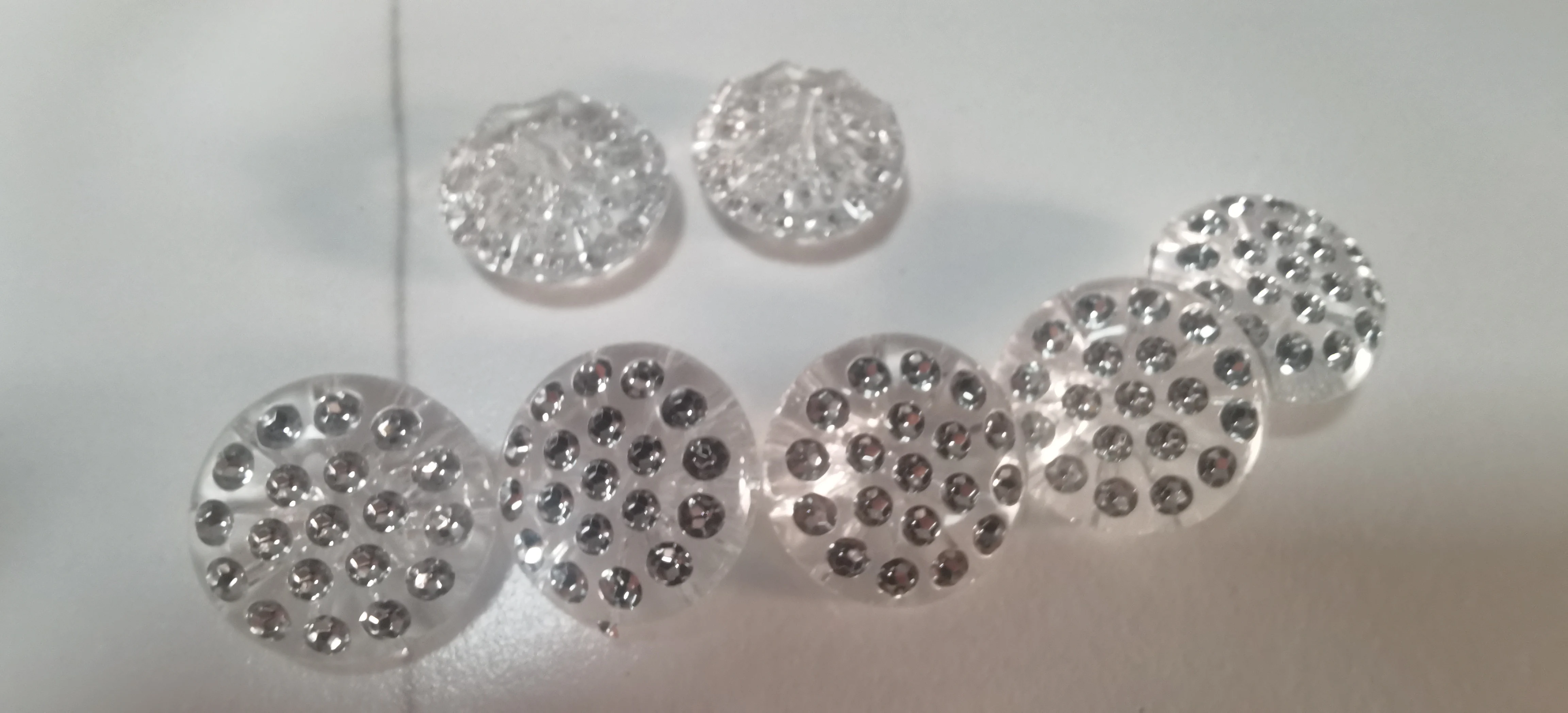 Custom made design colorful transparent sewing accessory garment  uniform blazer suit coat shank button and sofa button