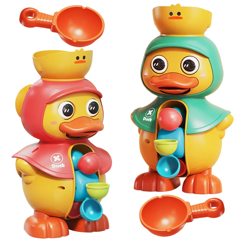 Новое поступление игрушки для водяной ванны желтая утка вращающаяся водяная забавные ванной комнаты