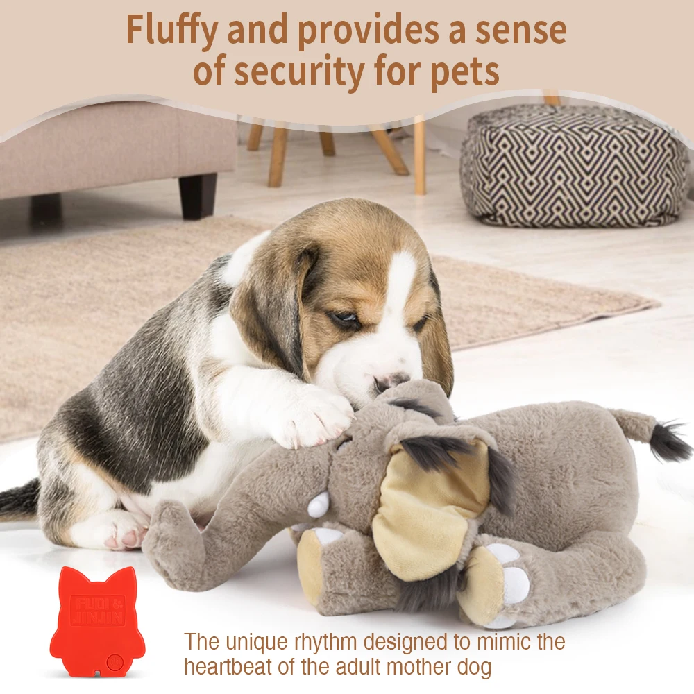 Cartoon Elephant Plush Squeaky Dog Toy Interactive Puppy Toy for  Pet Heartbeat Toys Perfect for Holiday Gifts