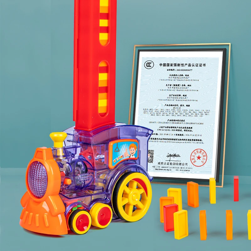 2023 New  electric car model Train   Stacking Toy Car Vehicle Model Toy building block sets  For kids Domino set