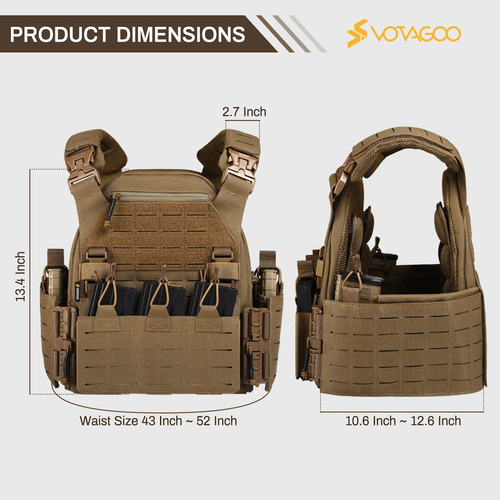 PTG Tactical Vest Gear Fashion Orange Plate Carrier Utility Shoulder Armor Vest Tactical Vest