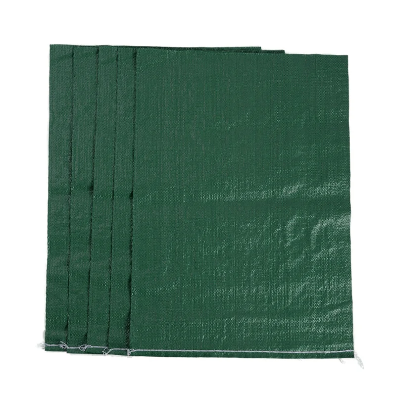 Green Polypropylene Lamination Plastic Pp Woven Bag Waterproof Plastic Woven Bags