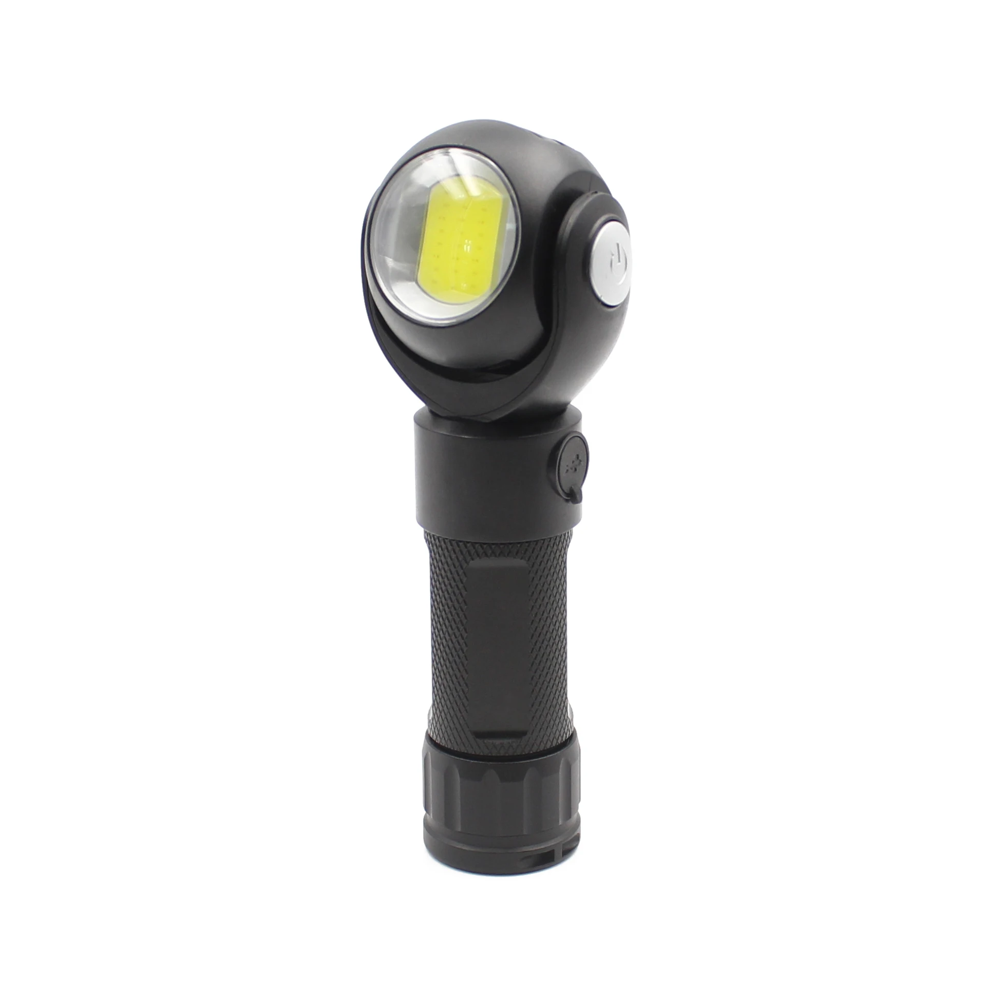 Funny LED torch with 360 degree rotation head handheld super bright rechargeable led flashlight