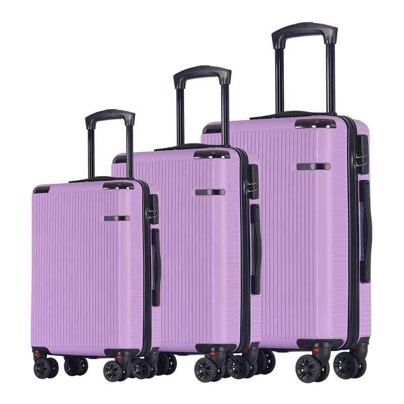 2024 Newest Customizable Colors ABS Suitcase Sets 20 24 28 Inch Travel Trolley Bags 4 Wheel 3 Pcs Luggage Sets