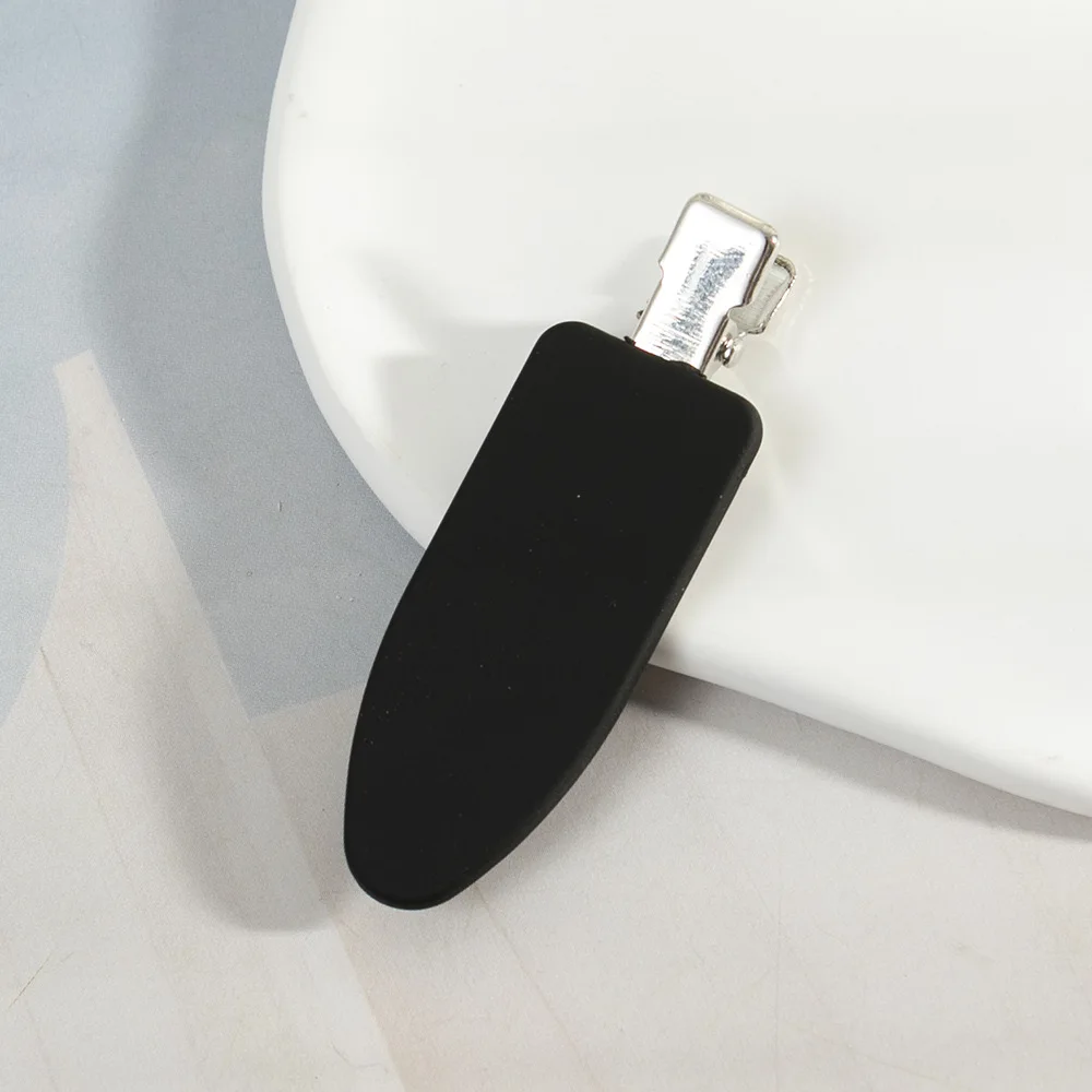 Custom Logo Girls Plain Color Creaseless Flat No Bend Hair Clips for Makeup Accessories