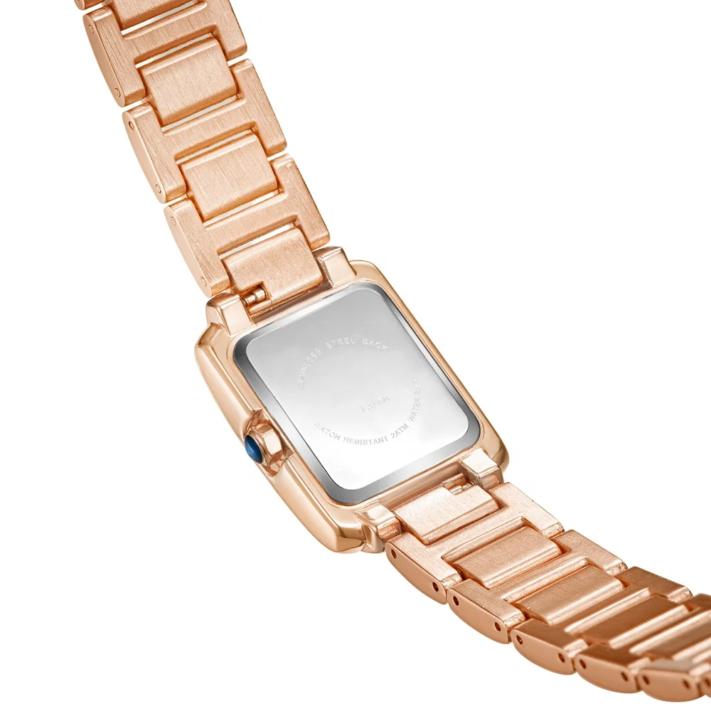 
Competitive Price Minimalist Rose Gold Custom Logo Quartz Lady Watches 