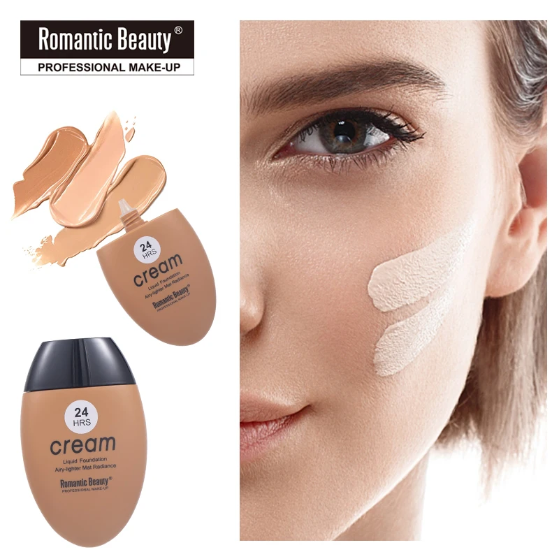 Romantic Beauty Vegan Matte Waterproof Full Coverage Private Label Makeup Foundation For Black Women