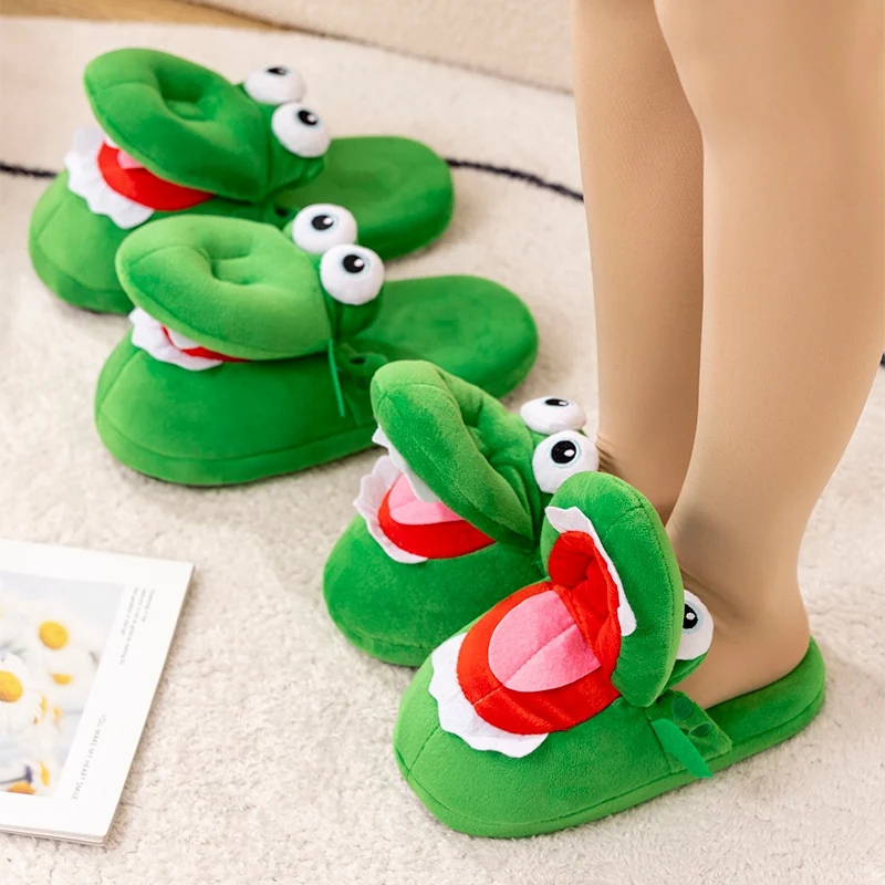 Wholesale Hot Sale Alligator Sandals Slides Open Mouth Squeaky Slippers Indoor Lovely Crocodile Soft Fashion Home Slippers