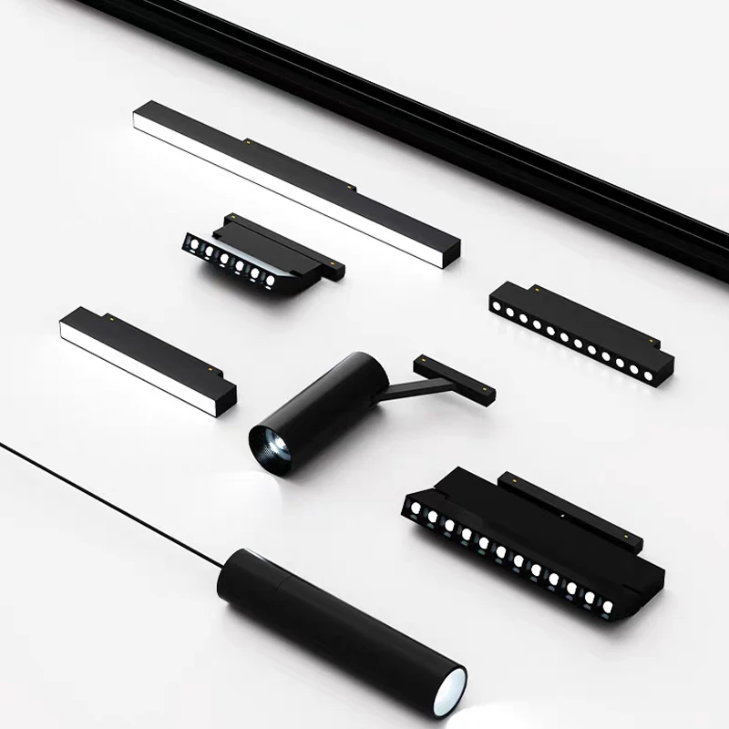 High quality LED adjustable cob grille spot LED adjustable spotlight magnetic rail lighting system