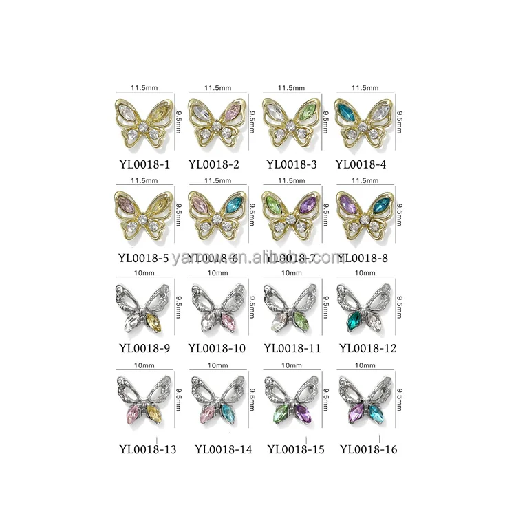 11X10mm Nail Art Decoration for tips DIY Illusion candy Color Manicure Stones Ice Aurora nail charms kawaii