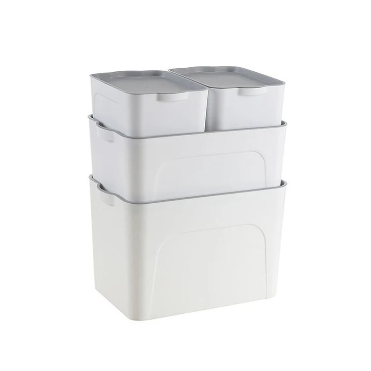 Home use multi color waterproof plastic storage boxes & bins clothes toy organizer with handle