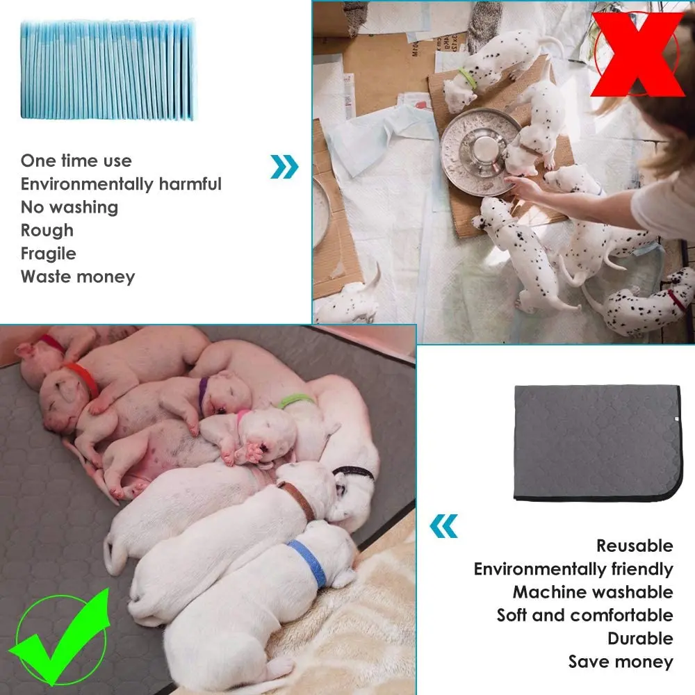  4ply 100x70 см мочи коврик быстро впитывающий материал Нескользящие многоразовый колодки Тре Тренировочный Коврик для собак кошек щенок