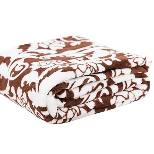 
2021 vintage floral printing flannel fleece moving blanket 