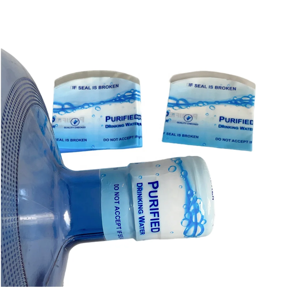 Free Design 5 Gallon PVC Shrink Seal Heat Shrink Sleeve Label Umbrella Seal Beverages Snacks Energy Drinks Custom Shrink Wrap