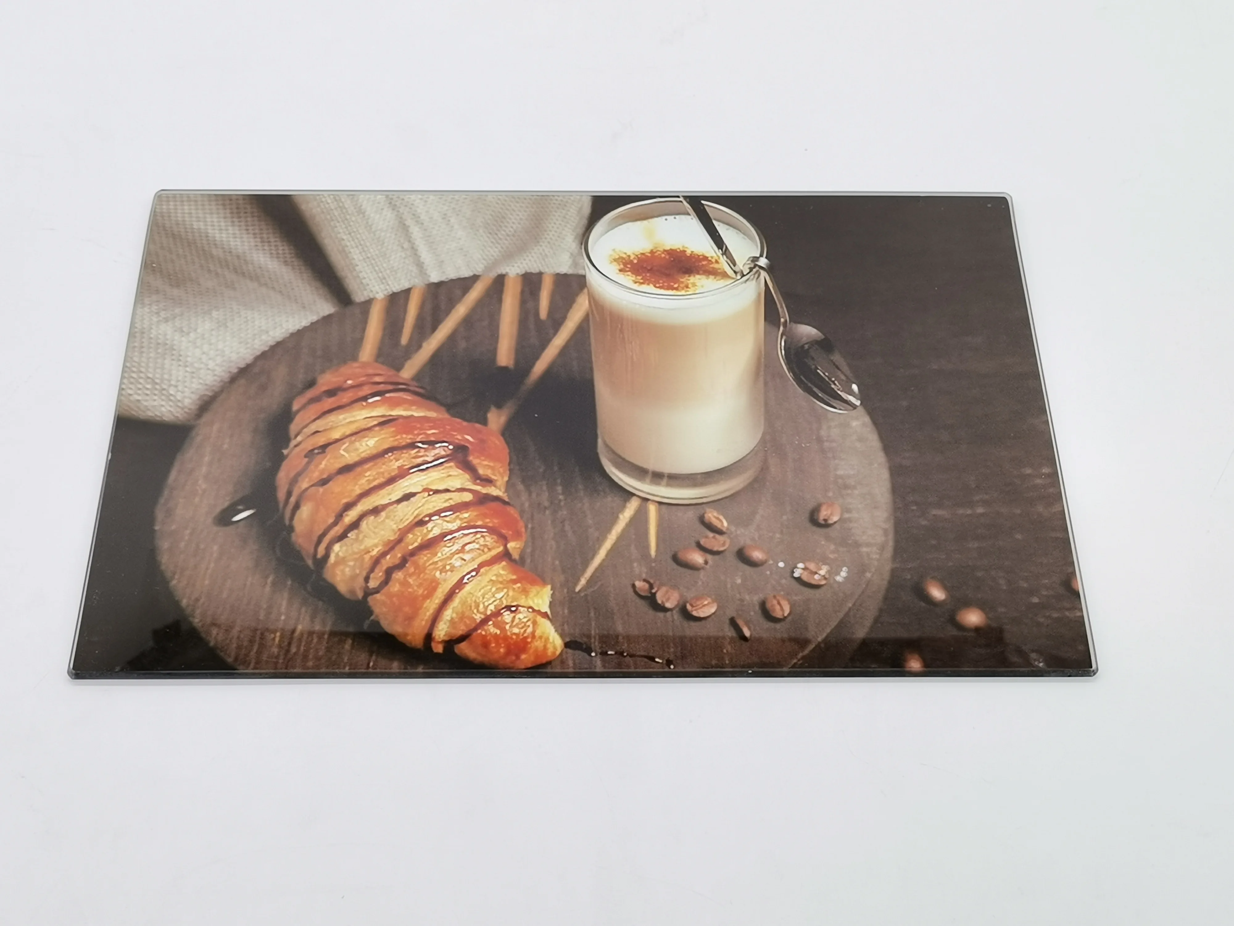 Recent popular and  Hot Sale Sublimation Blank Tempered Glass Cutting Chopping Board With Tray