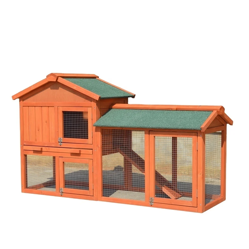Classical  Chinese fir wood rabbit hutch rabbit cage bunny house for sale