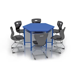 Montessori Kids Chair Kids School Octagon Children Study Table and Chair