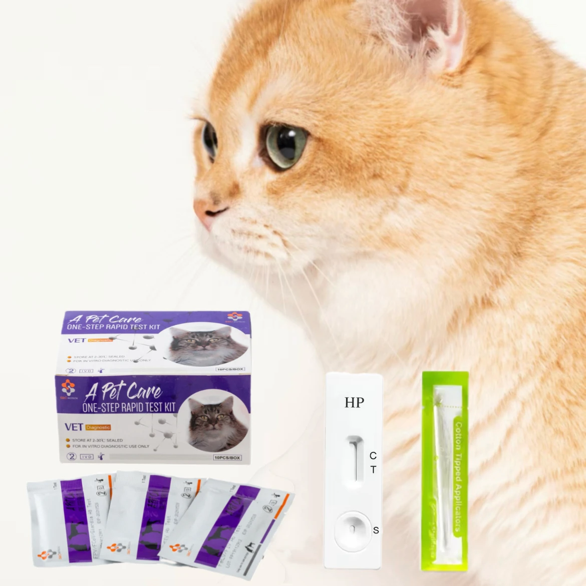 veterinary pet disease rapid cat test reagent feline animal ag kit vid for feline test kit FPV/FCOV/GIA